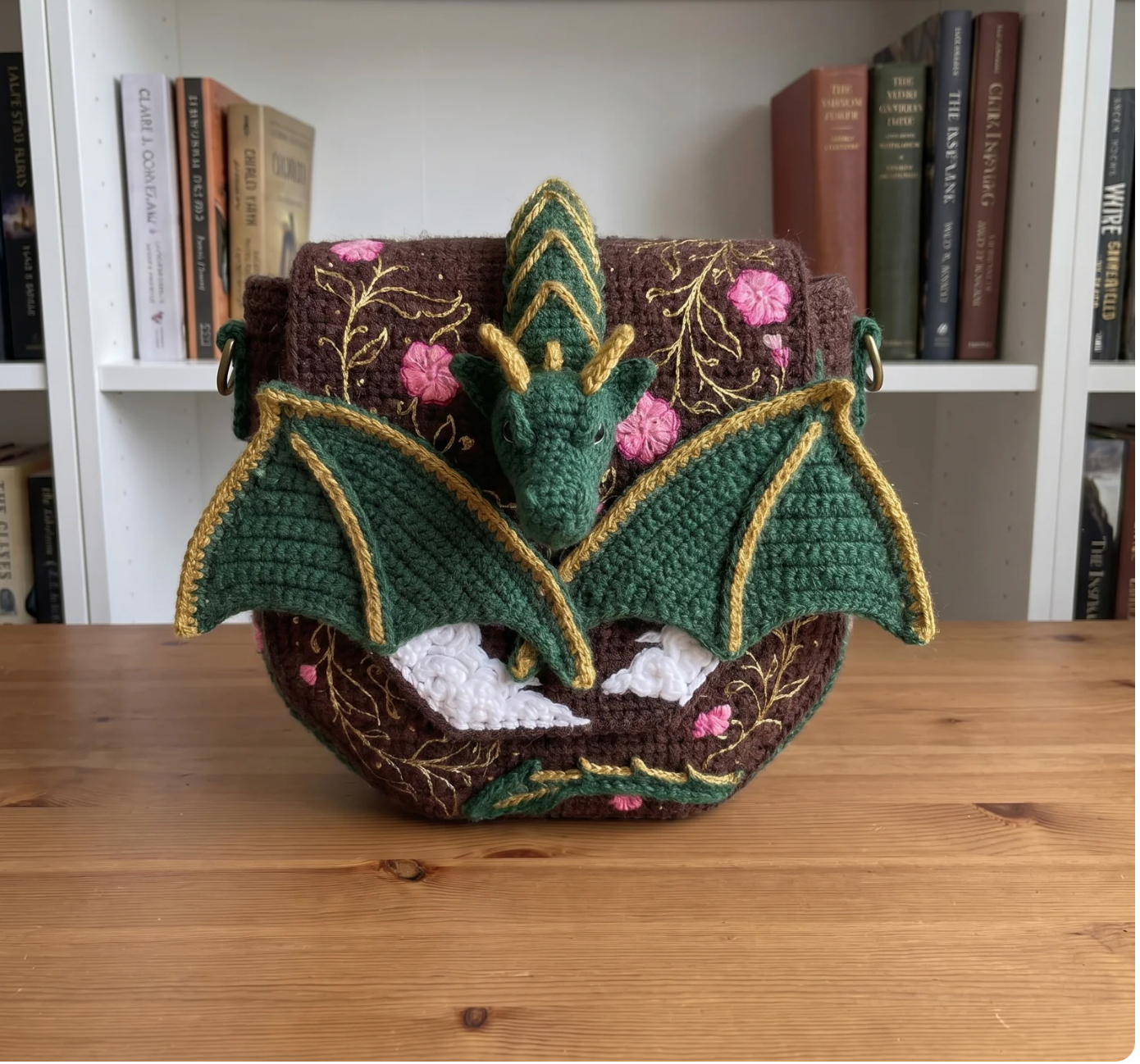 handmade dragon crochet bags