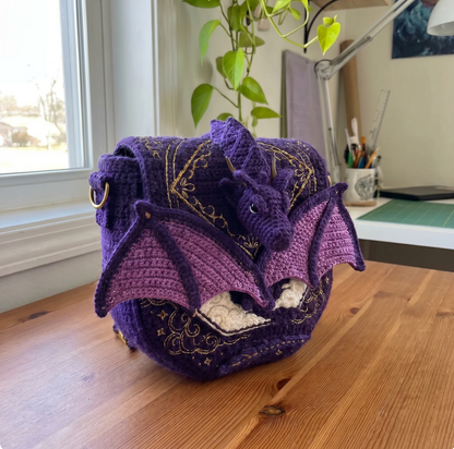 handmade dragon crochet bags